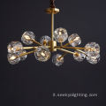 Luxury G9 Crystal Glass Gold Gold Affermazione del soffitto